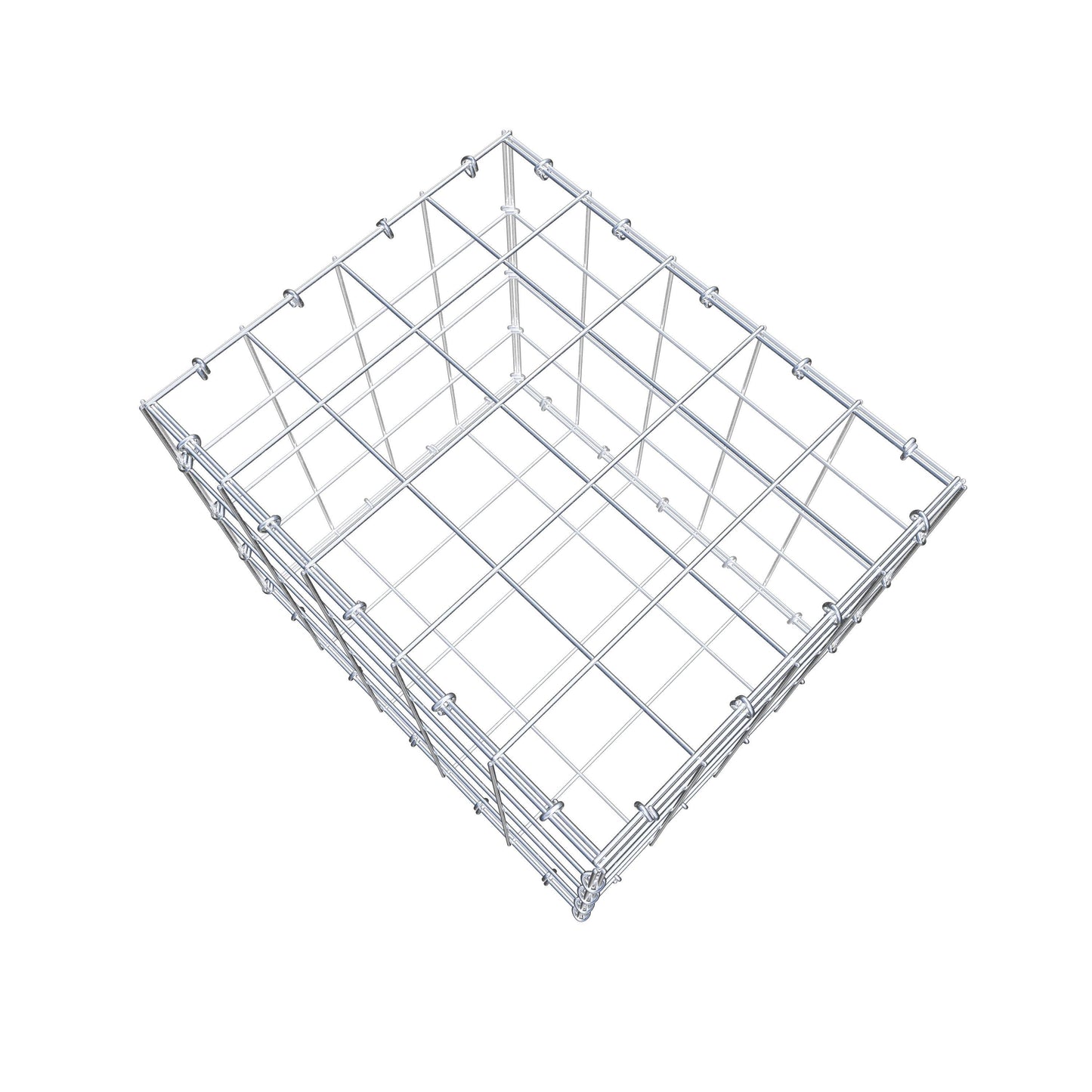Schanskorf 50 cm x 40 cm x 40 cm (L x H x D), maaswijdte 10 cm x 10 cm, C-ring