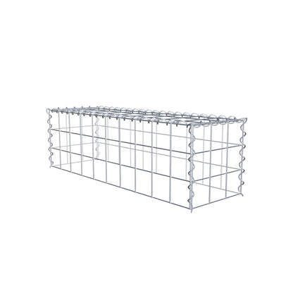 Opvokset gabion type 3 100 cm x 30 cm x 30 cm (L x H x D), maskestørrelse 10 cm x 10 cm, spiral