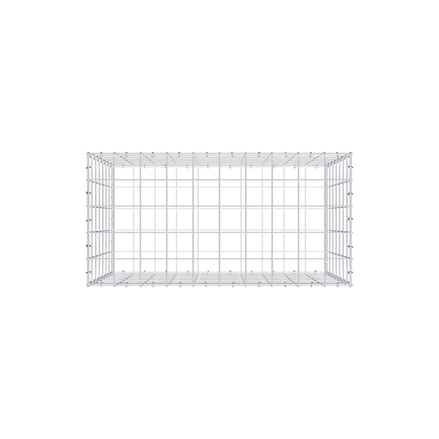 Gabione 100 cm x 70 cm x 50 cm (L x H x T), Maschenweite 10 cm x 10 cm, C-Ring