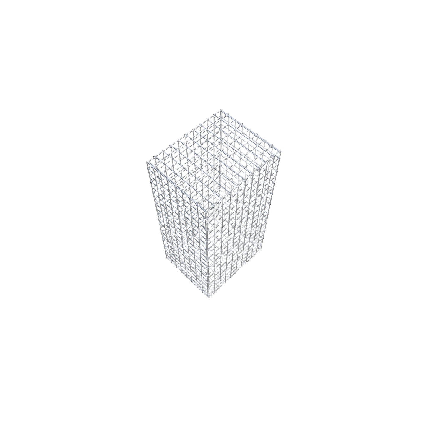 Gavión 100 cm x 40 cm x 50 cm (L x A x P), malla 5 cm x 5 cm, anillo en C