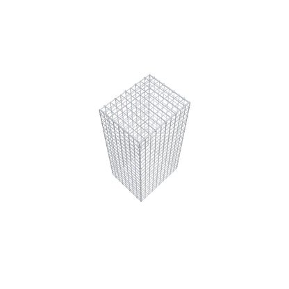 Gavión 100 cm x 40 cm x 50 cm (L x A x P), malla 5 cm x 5 cm, anillo en C