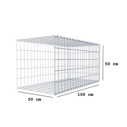 Gavión complementario tipo 2 100 cm x 50 cm x 50 cm (L x A x P), malla 5 cm x 10 cm, espiral