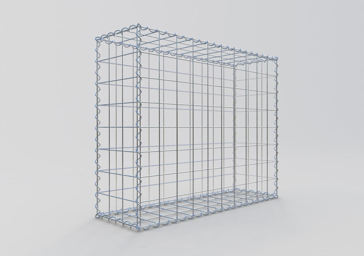 Gabbione 100 cm x 80 cm x 30 cm (L x H x P), maglia 10 cm x 10 cm, spirale
