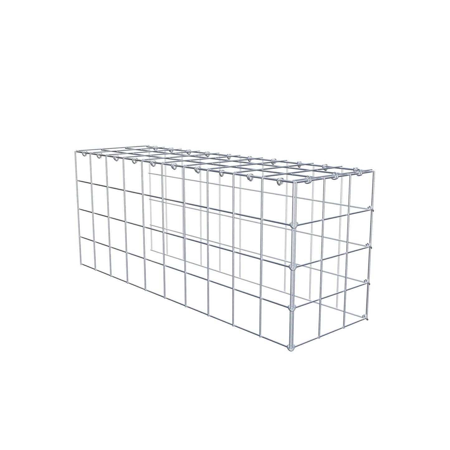 Anbaugabione Typ 4 100 cm x 40 cm x 30 cm (L x H x T), Maschenweite 10 cm x 10 cm, C-Ring