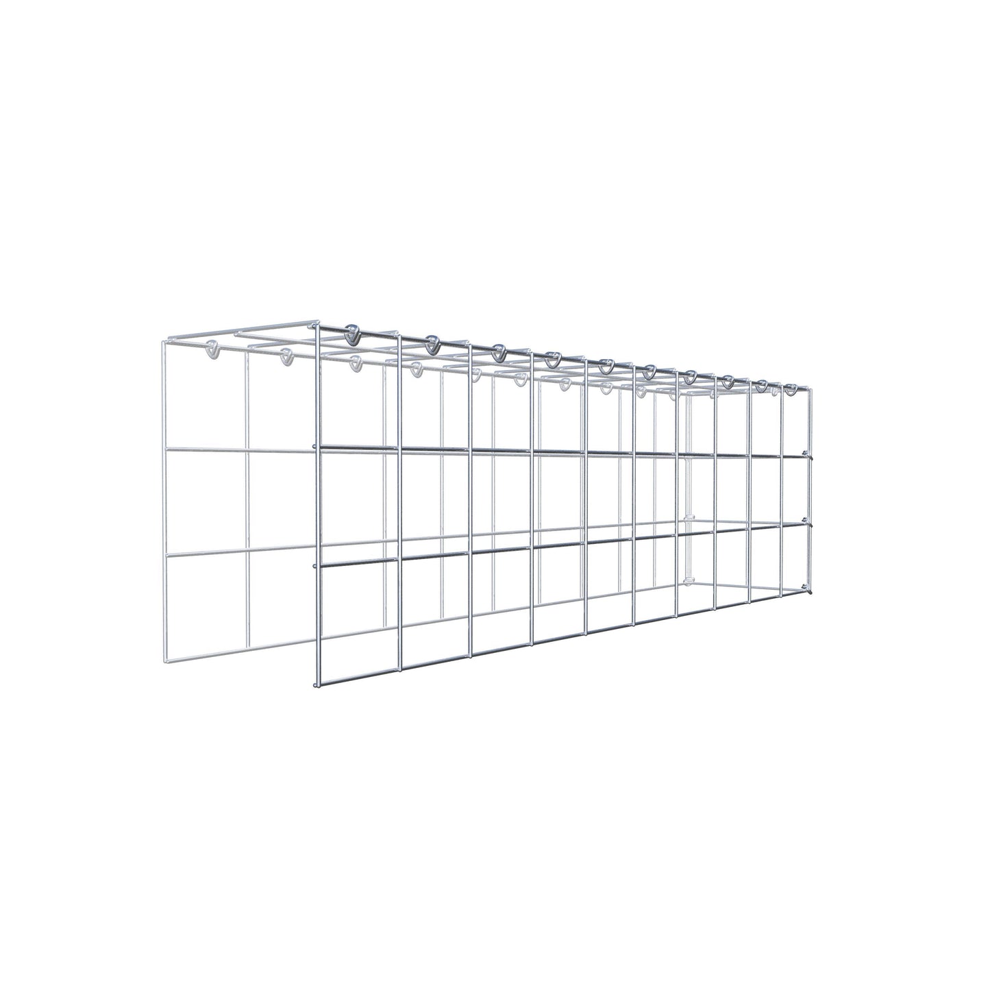 Gavión adicional tipo 4 100 cm x 30 cm x 20 cm (L x A x P), malla 10 cm x 10 cm, anillo en C