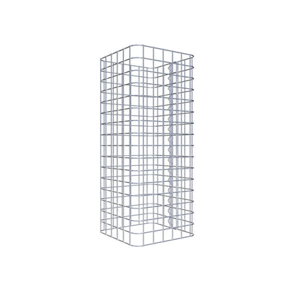 Schanskorfzuil, hoekig 32 cm x 32 cm, 80 cm hoog, MW 5 cm x 5 cm