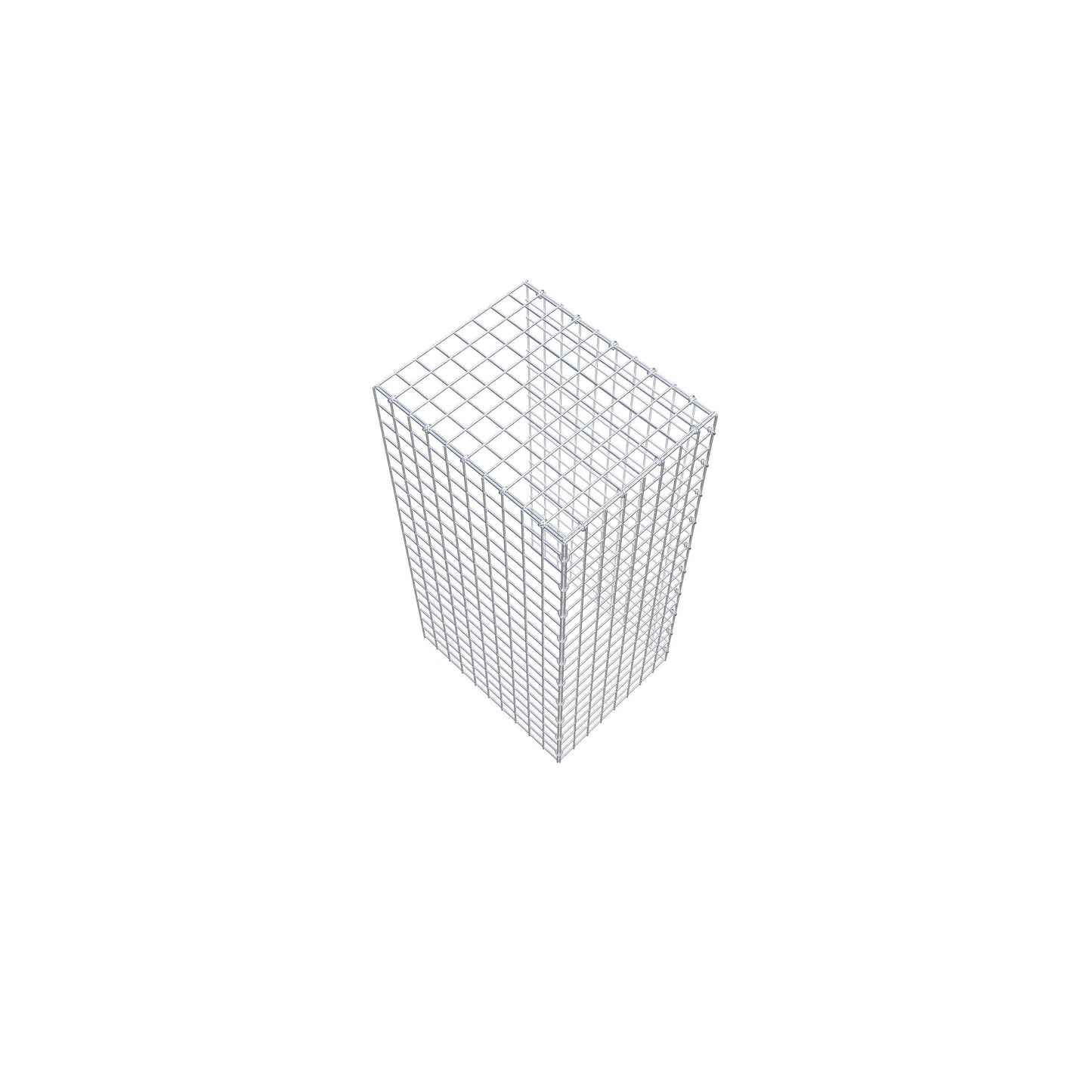 Opzetpaal type 4 100 cm x 50 cm x 40 cm (L x H x D), maaswijdte 5 cm x 5 cm, C-ring