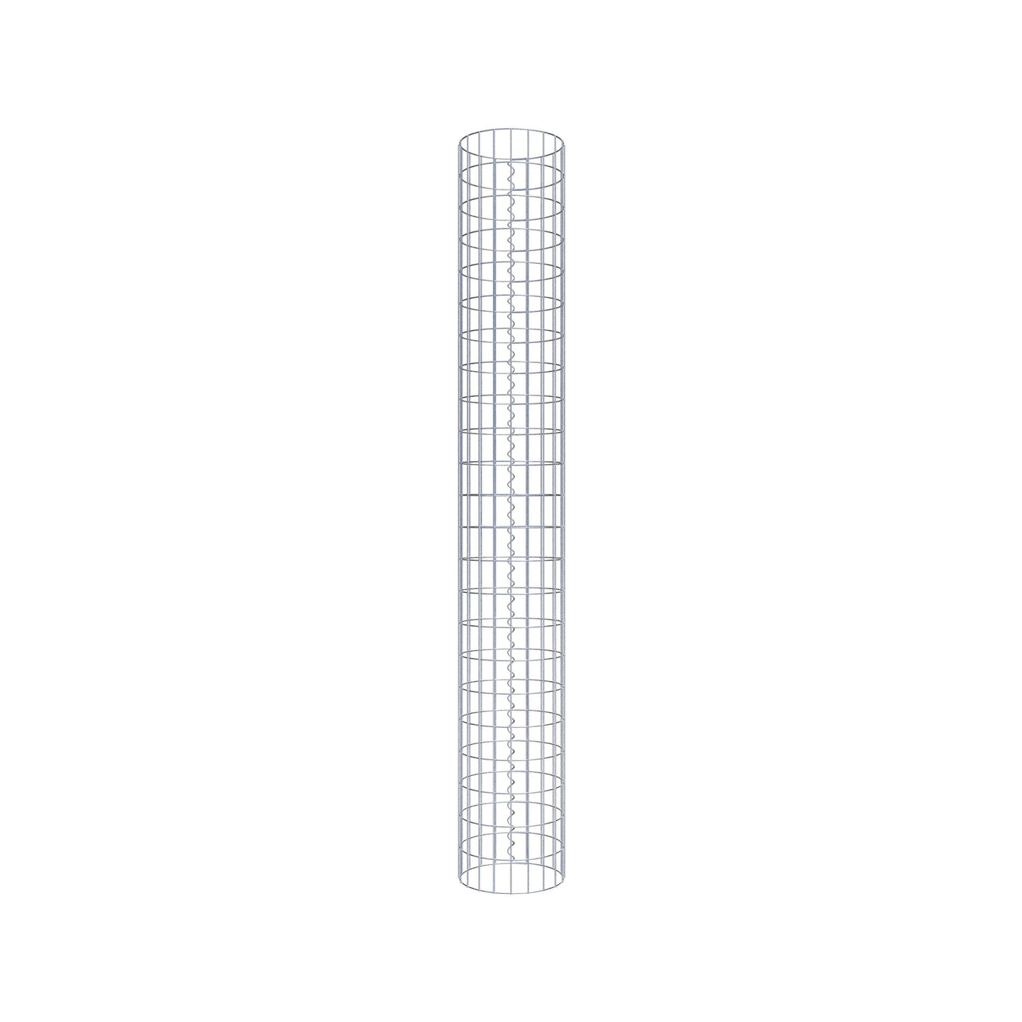 Columna de gaviones redonda 32 cm de diámetro, 230 cm de altura, malla 5 cm x 10 cm