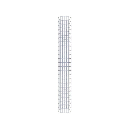 Columna de gaviones redonda 32 cm de diámetro, 230 cm de altura, malla 5 cm x 10 cm
