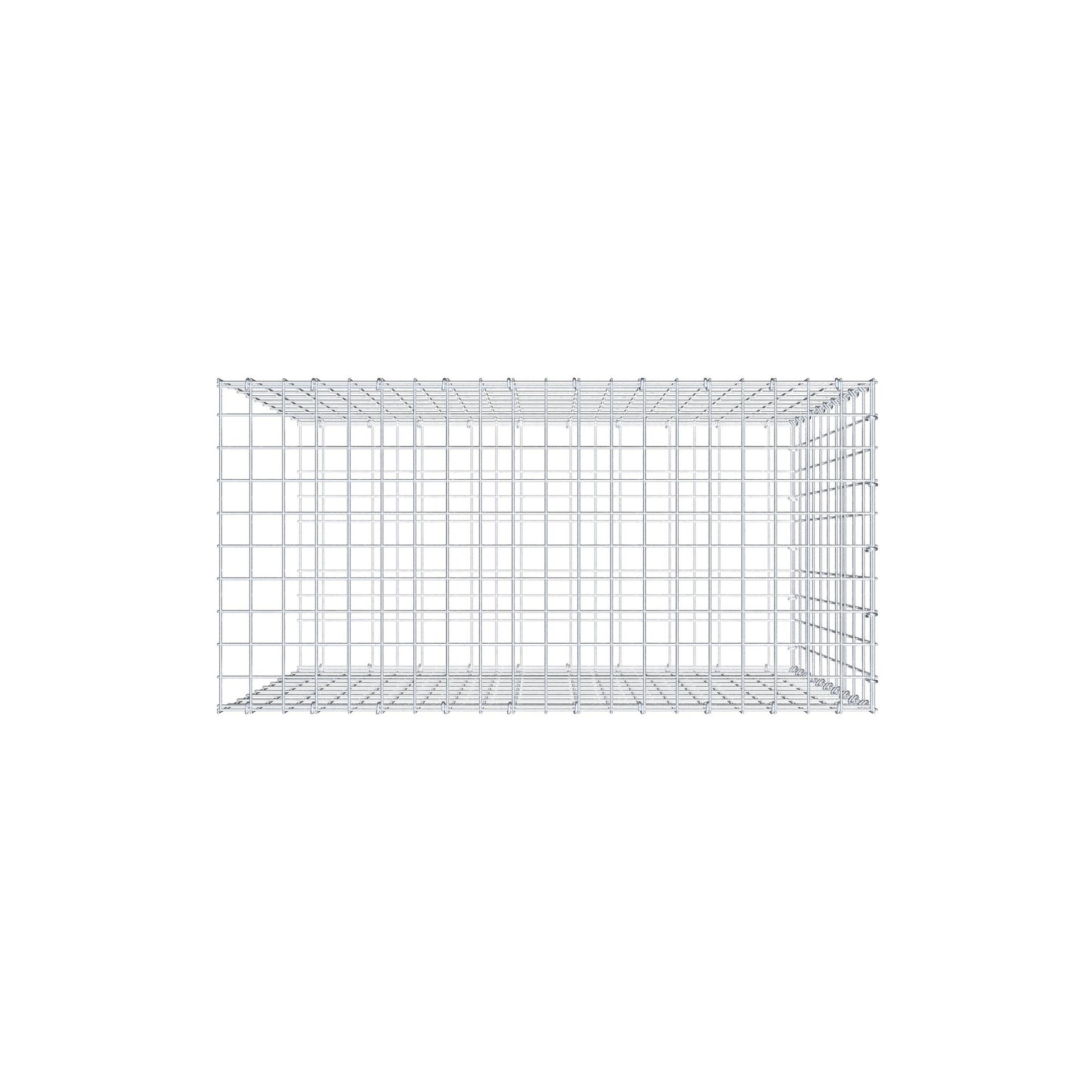 Gavión complementario tipo 2 100 cm x 100 cm x 50 cm, malla 5 cm x 10 cm, anillo en C