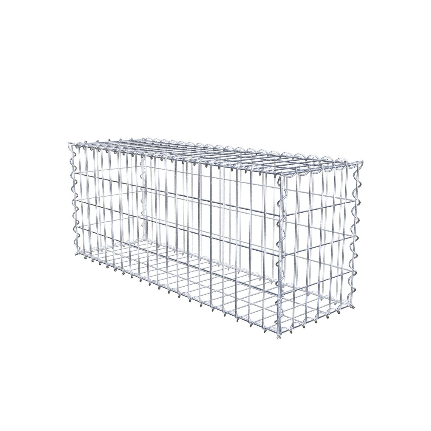 Set van 2 schanskorven 100 cm x 40 cm x 30 cm (L x H x D), maaswijdte 5 x 10 cm, spiraalvormig