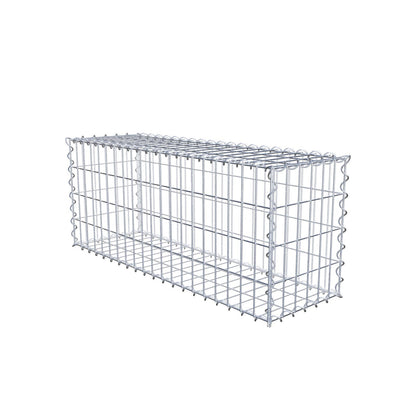 Set van 2 schanskorven 100 cm x 40 cm x 30 cm (L x H x D), maaswijdte 5 x 10 cm, spiraalvormig