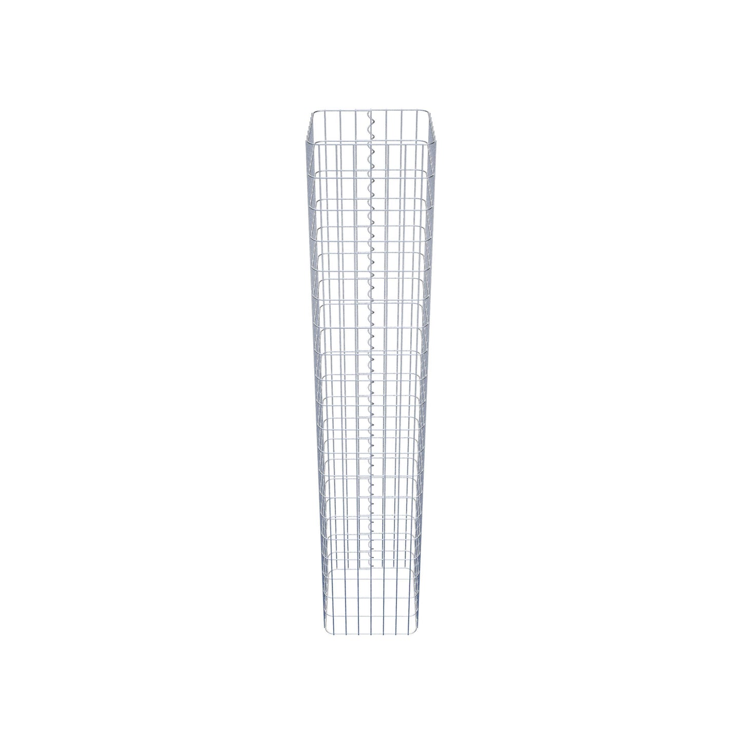 Columna de gaviones, angular 37 cm x 37 cm, 200 cm de altura, MW 5 cm x 10 cm