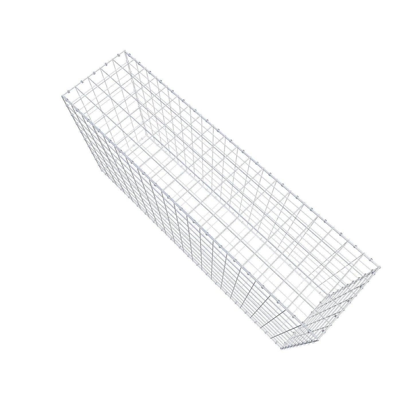 Gabione 200 cm x 100 cm x 50 cm (L x H x T), Maschenweite 10 x 10 cm, Spiralring