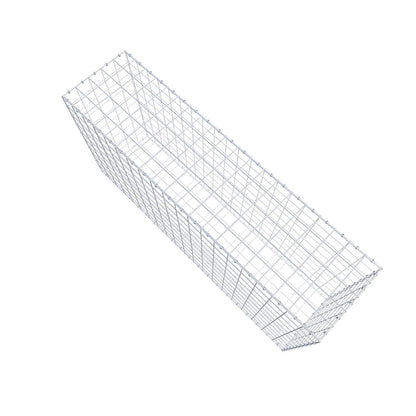 Gabione 200 cm x 100 cm x 50 cm (L x H x T), Maschenweite 10 x 10 cm, Spiralring