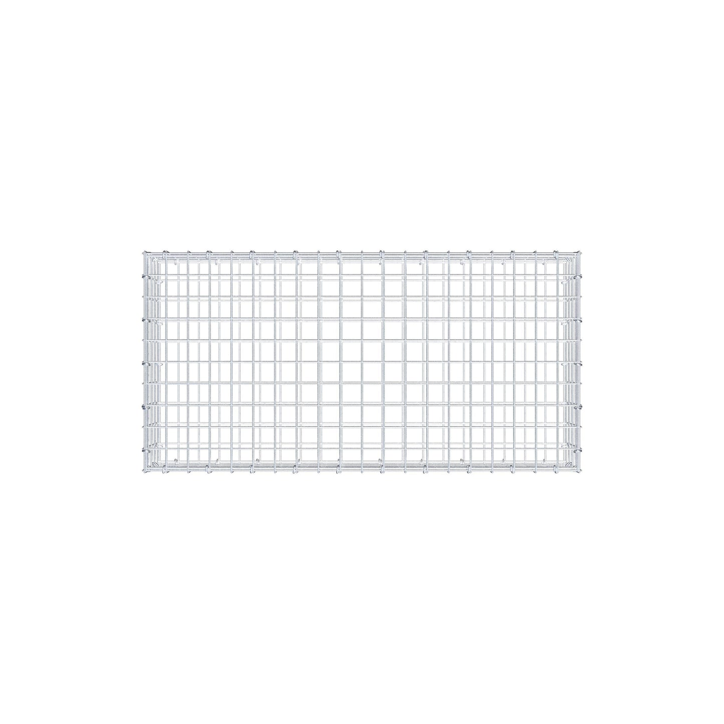 Gabbione 100 cm x 20 cm x 50 cm (L x H x P), maglia 5 cm x 5 cm, anello a C