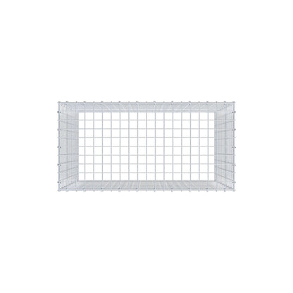 Monteret gabion type 3 100 cm x 90 cm x 50 cm (L x H x D), maskestørrelse 5 cm x 5 cm, C-ring