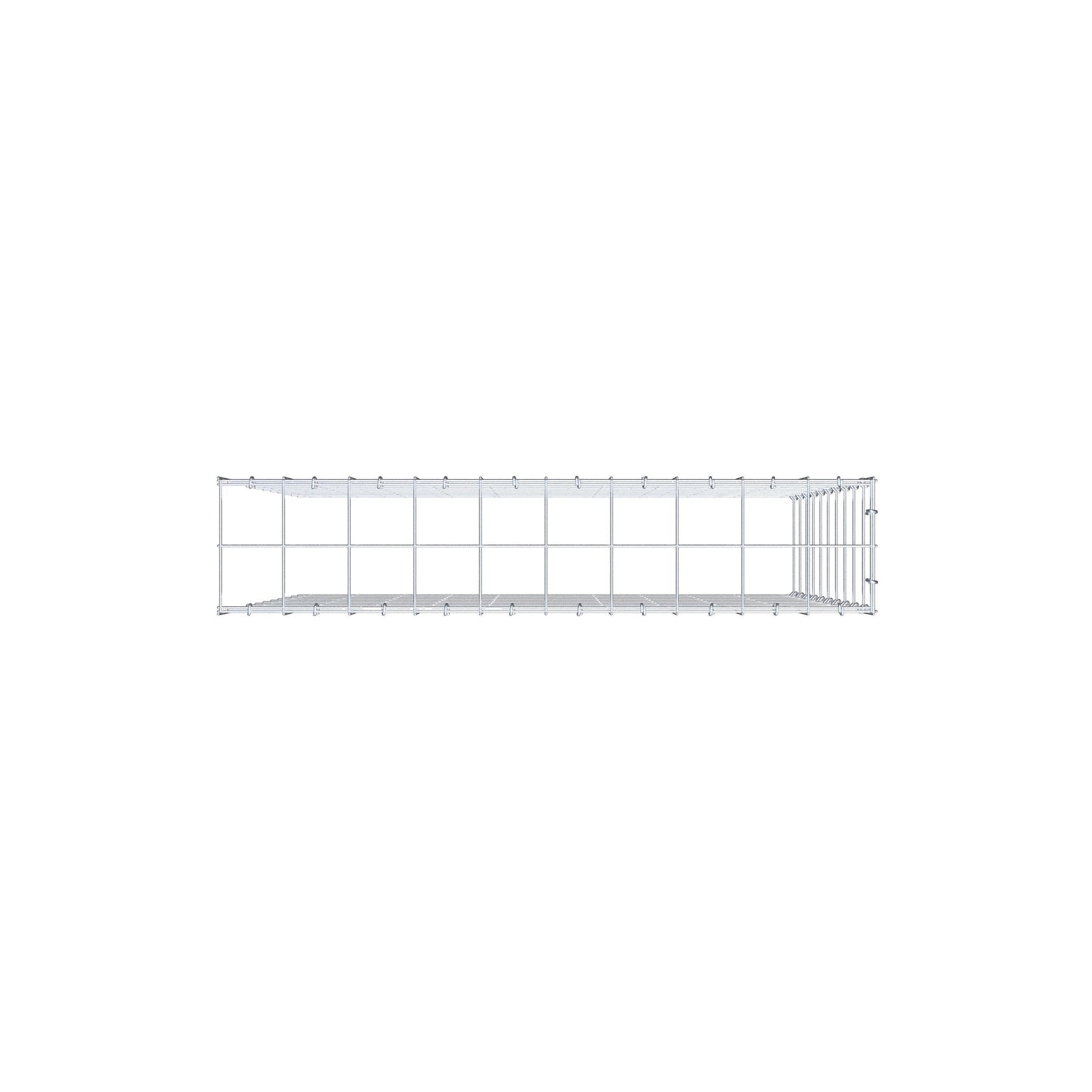 Gabião Tipo 4 100 cm x 100 cm x 20 cm (C x A x P), malhagem 10 cm x 10 cm, anel C