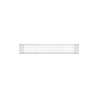 Schanskorf 200 cm x 100 cm x 30 cm (L x H x D), maaswijdte 10 cm x 10 cm, spiraalvormig