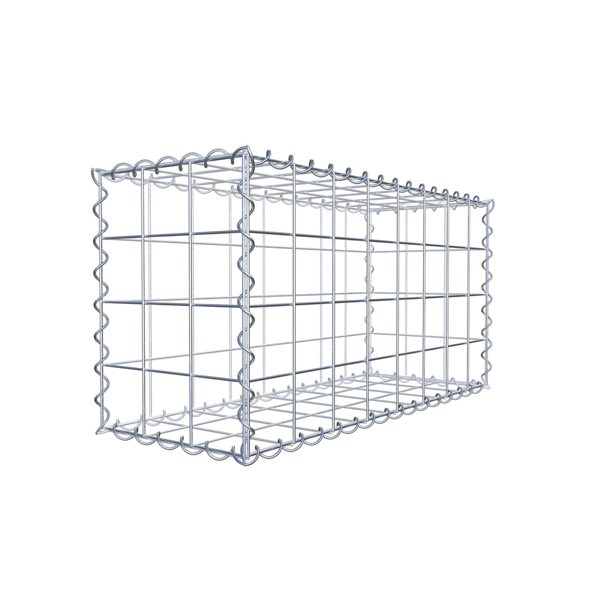 Gabion 80 cm x 40 cm x 30 cm (L x H x D), mesh size 10 cm x 10 cm, spiral