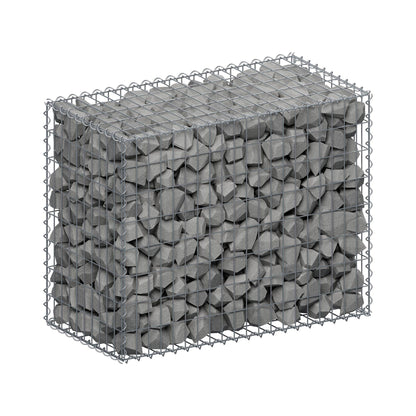 Gabion 100 cm x 80 cm x 50 cm (L x H x D), mesh size 5 cm x 10 cm, spiral