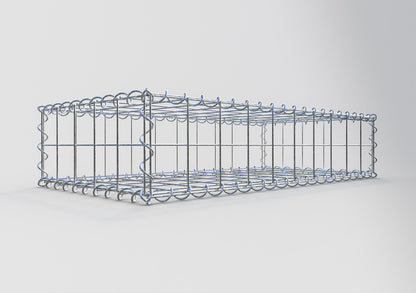 Gabion 100 cm x 20 cm x 50 cm (L x H x D), maskestørrelse 10 cm x 10 cm, spiral