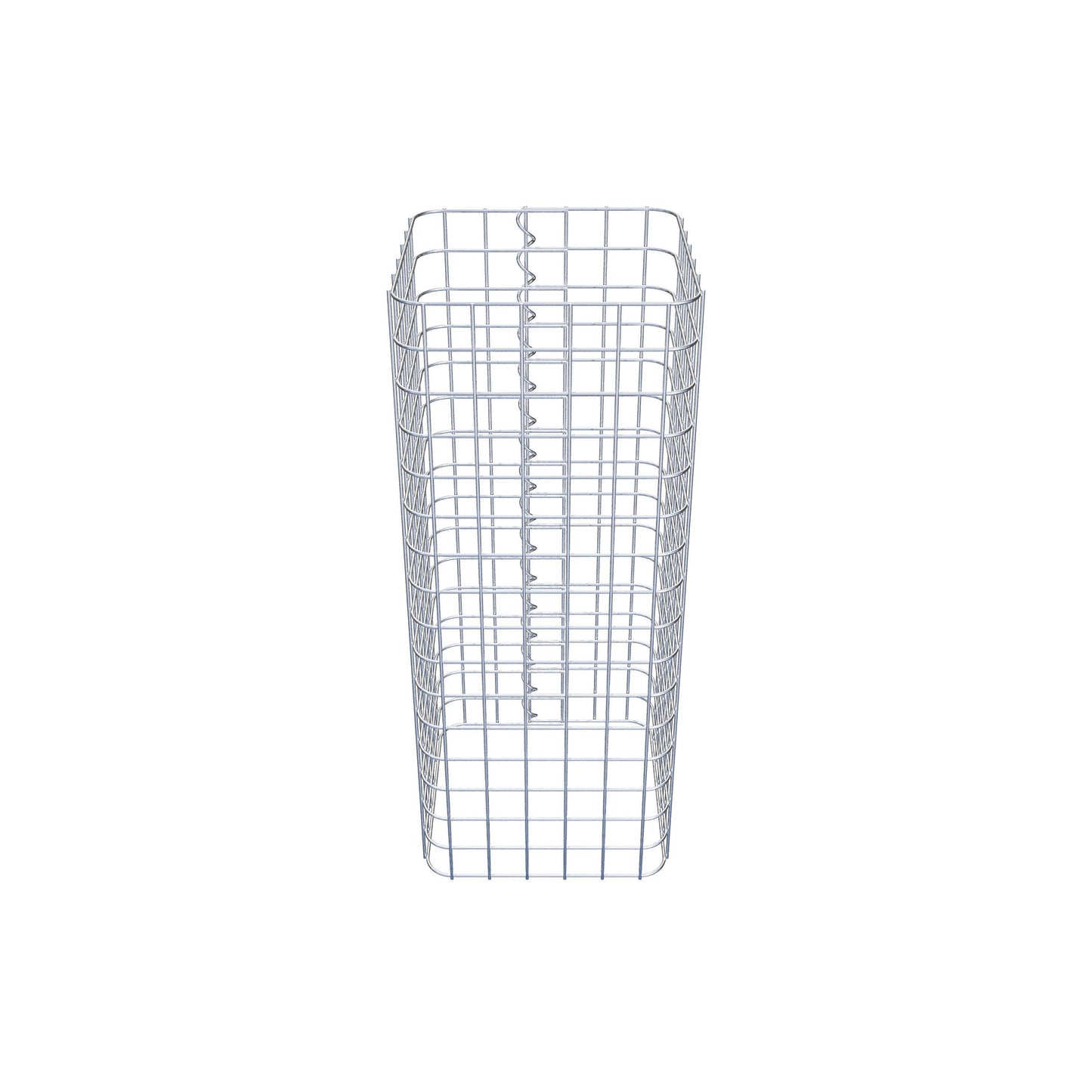 Schanskorfzuil, hoekig 32 cm x 32 cm, 80 cm hoog, MW 5 cm x 5 cm