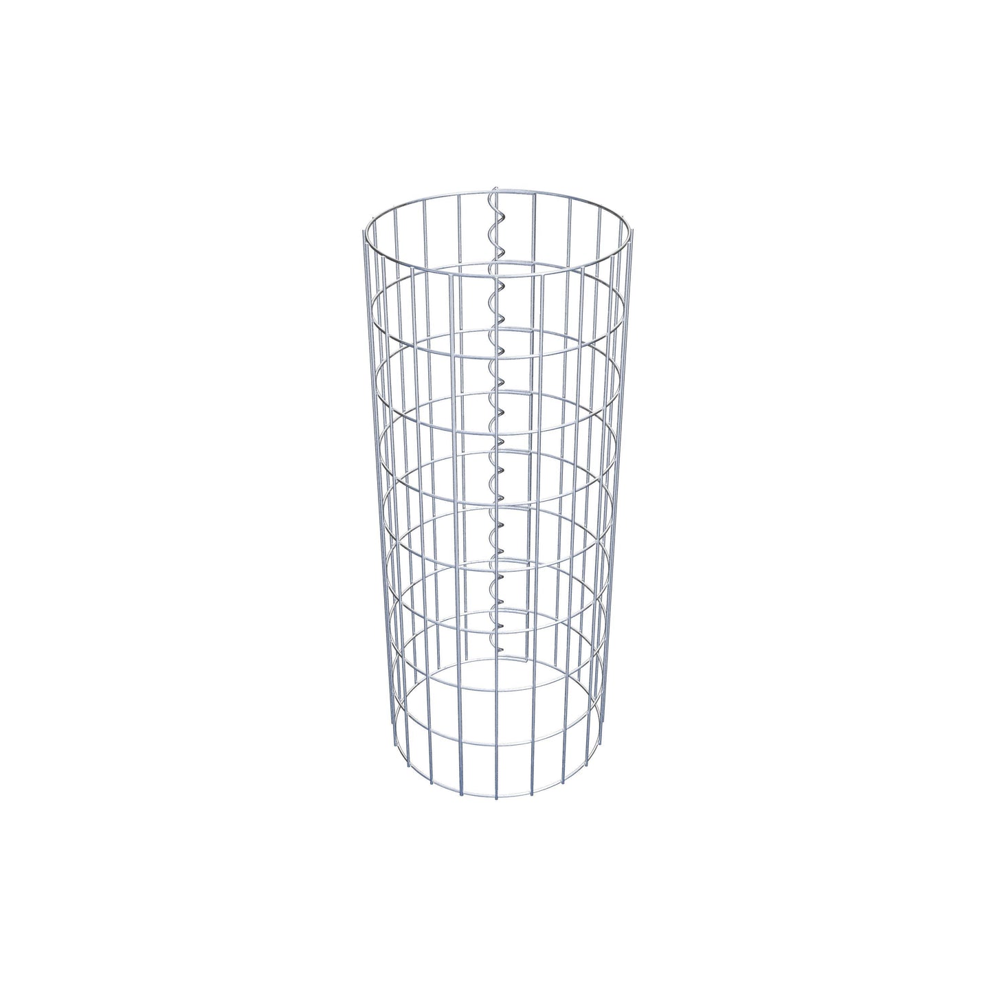 Columna de gaviones redonda 32 cm de diámetro, 80 cm de altura, malla 5 cm x 10 cm
