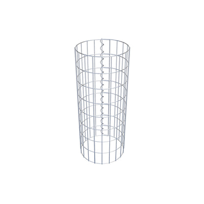 Columna de gaviones redonda 32 cm de diámetro, 80 cm de altura, malla 5 cm x 10 cm