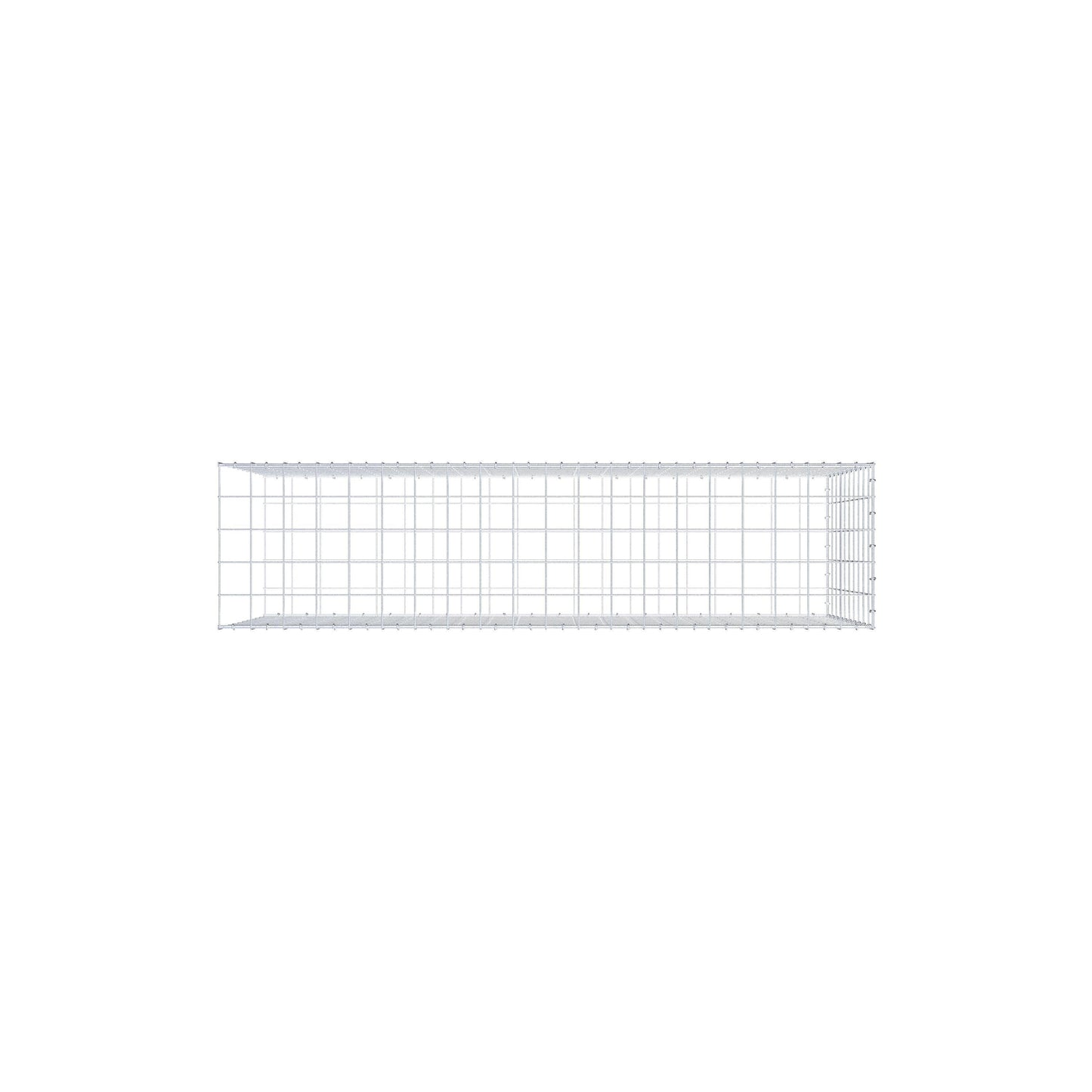 Monteret gabion type 2 200 cm x 100 cm x 50 cm (L x H x D), maskestørrelse 10 cm x 10 cm, C-ring