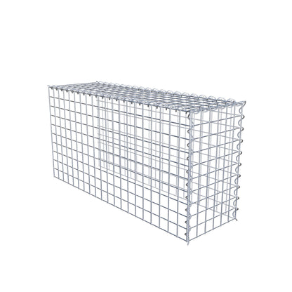 Gabbione aggiuntivo tipo 4 100 cm x 50 cm x 30 cm (L x H x P), dimensione maglia 5 cm x 5 cm, a spirale