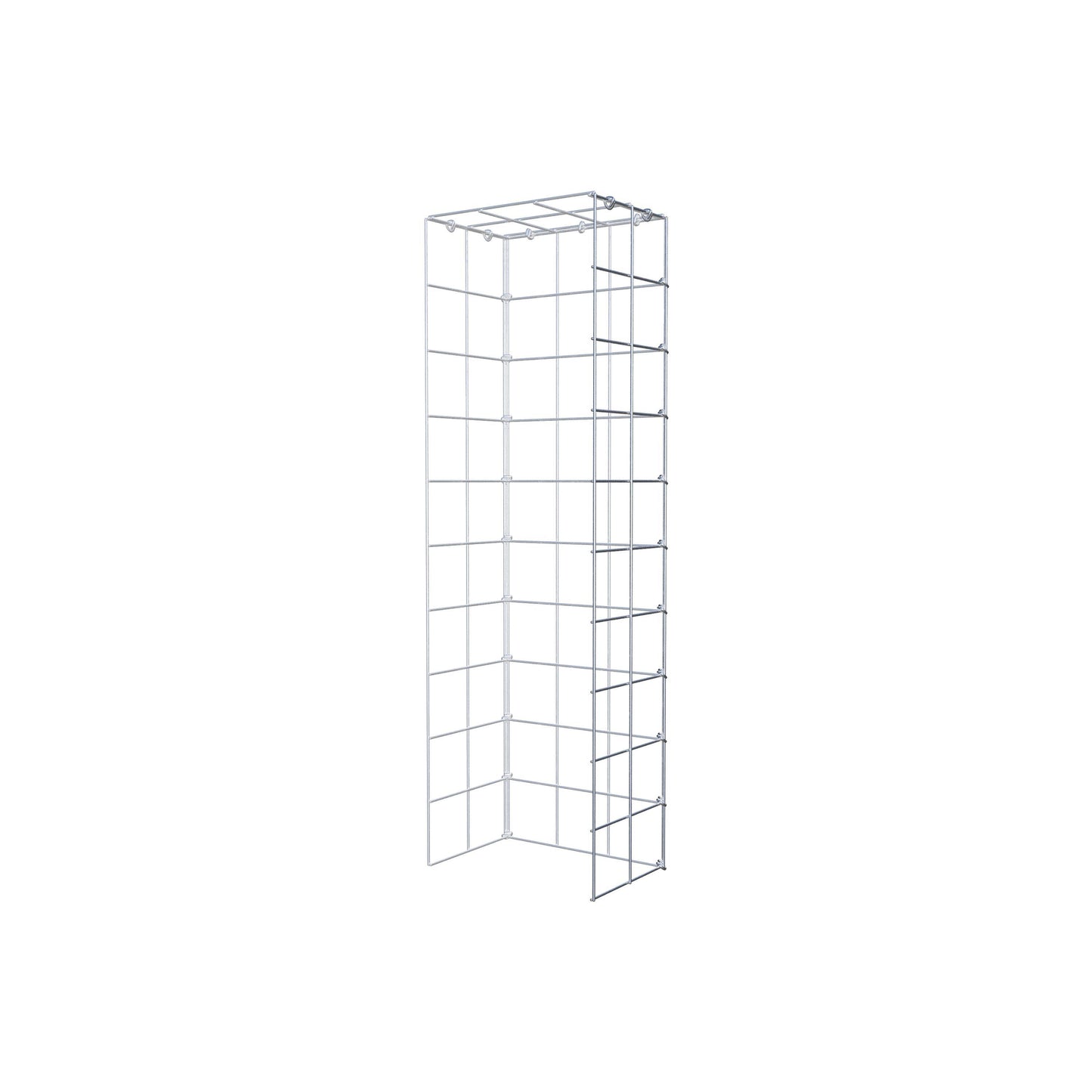 Mounted gabion type 4 100 cm x 20 cm x 30 cm (L x H x D), mesh size 10 cm x 10 cm, C-ring