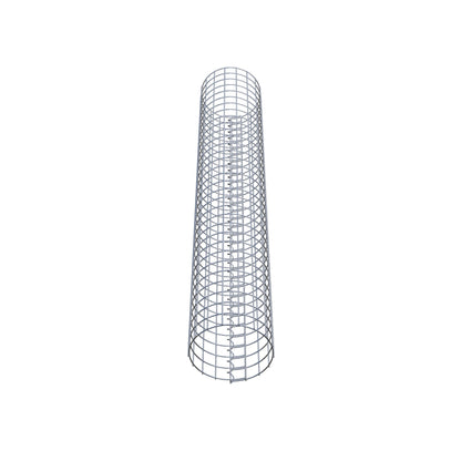 Columna de gaviones redonda 27 cm de diámetro, 160 cm de altura, malla 5 cm x 5 cm