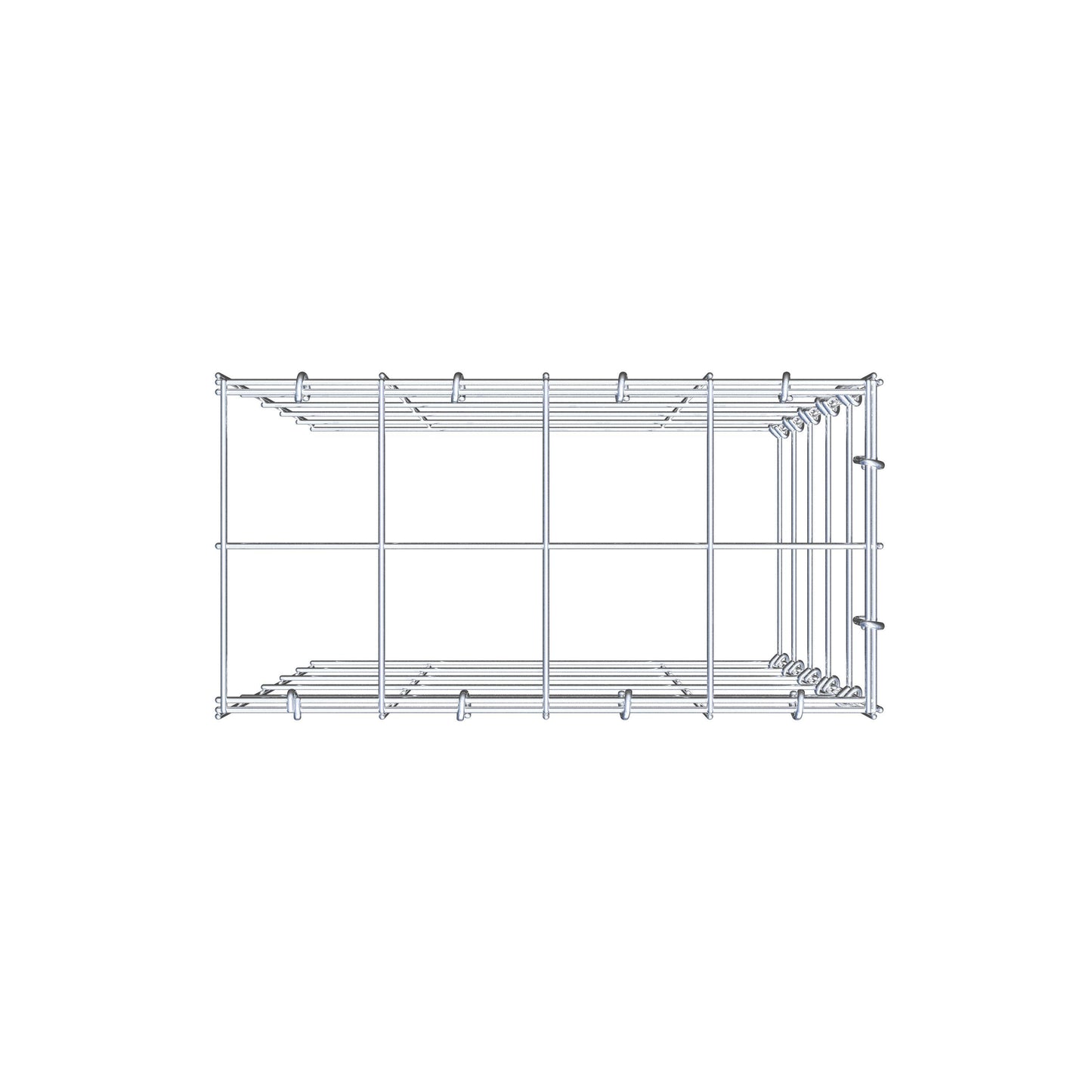 Gabião Tipo 4 50 cm x 40 cm x 20 cm (C x A x P), malhagem 10 cm x 10 cm, anel C