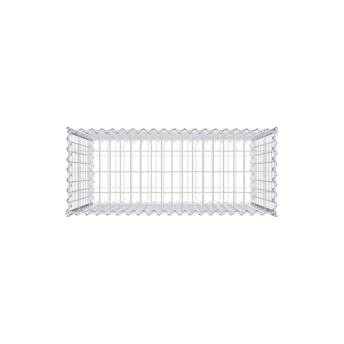 Gabione 100 cm x 90 cm x 40 cm (L x H x T), Maschenweite 5 cm x 10 cm, Spirale