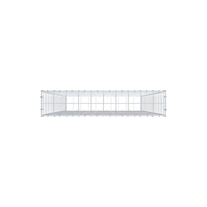 Gavión 200 cm x 100 cm x 20 cm (L x A x P), malla 10 cm x 10 cm, anillo en C