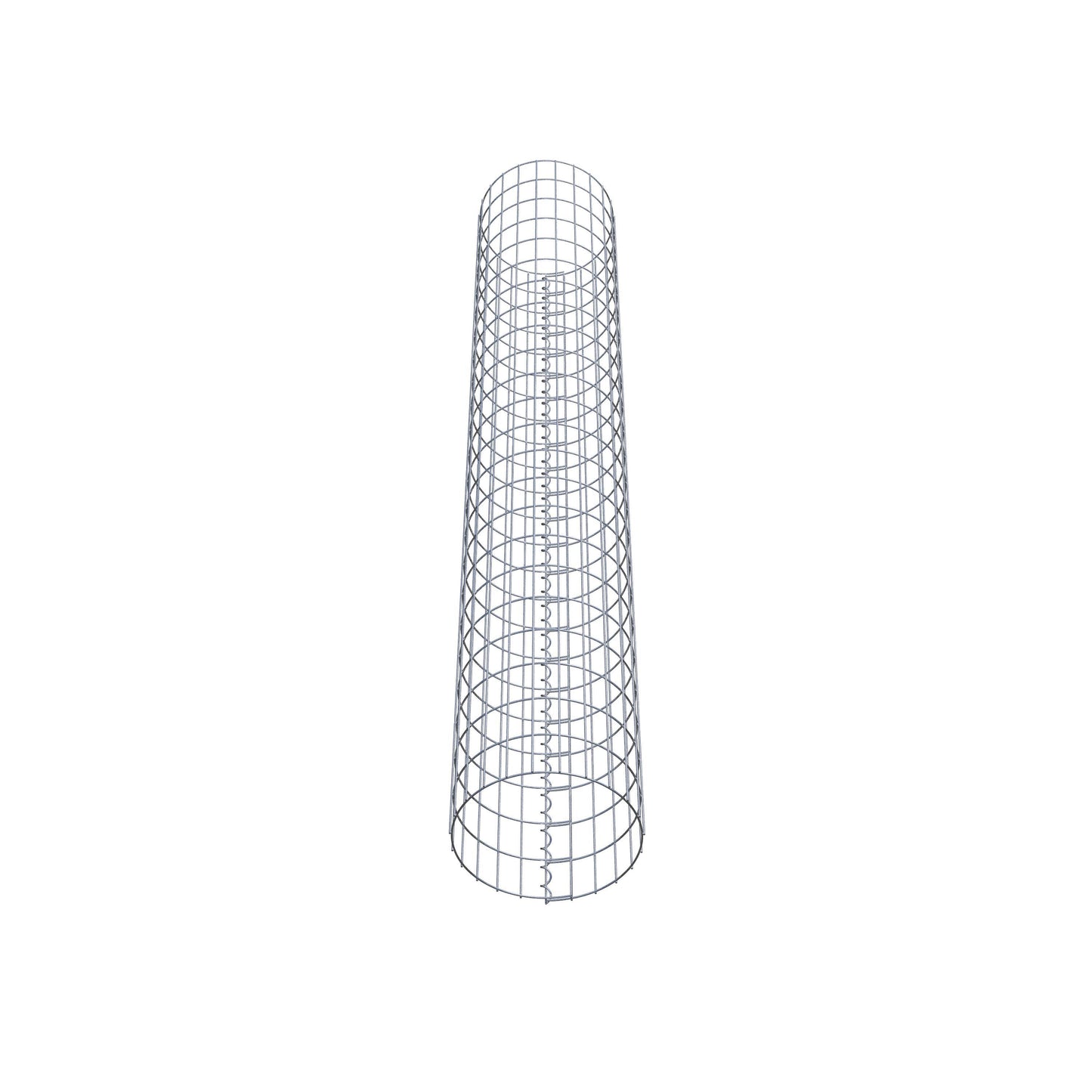 Columna de gaviones redonda 37 cm de diámetro, 230 cm de altura, malla 5 cm x 10 cm