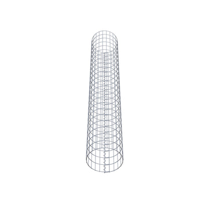 Columna de gaviones redonda 37 cm de diámetro, 230 cm de altura, malla 5 cm x 10 cm