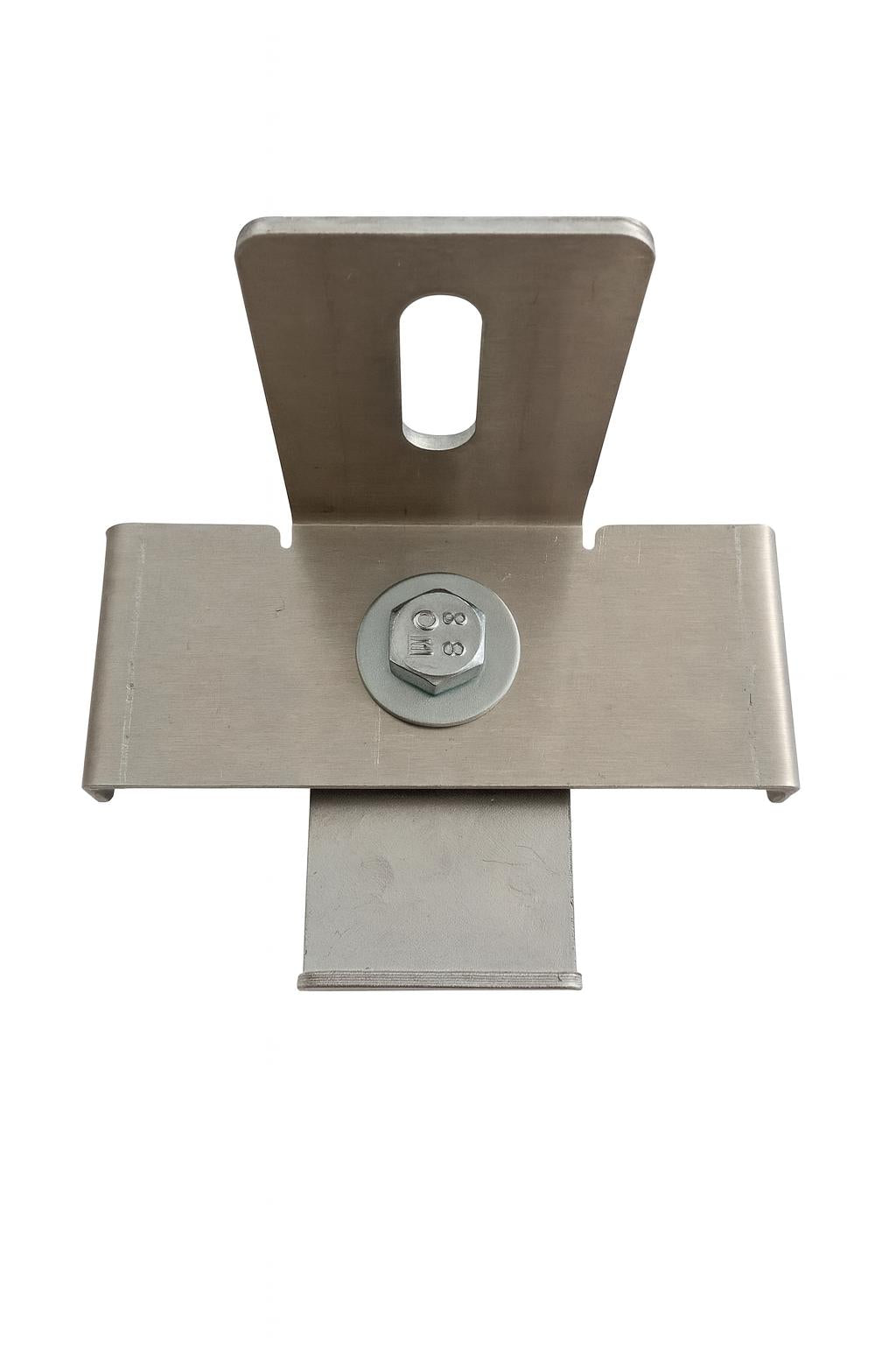 Morsetto con supporto per recinzione Misura della rete 10 x 10 cm, alluminio