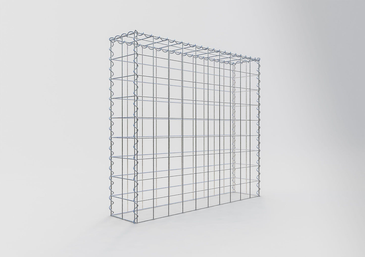 Anbaugabione Typ 3 100 cm x 90 cm x 20 cm (L x H x T), Maschenweite 10 cm x 10 cm, Spirale