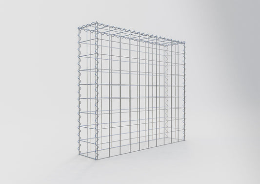 Anbaugabione Typ 3 100 cm x 90 cm x 20 cm (L x H x T), Maschenweite 10 cm x 10 cm, Spirale