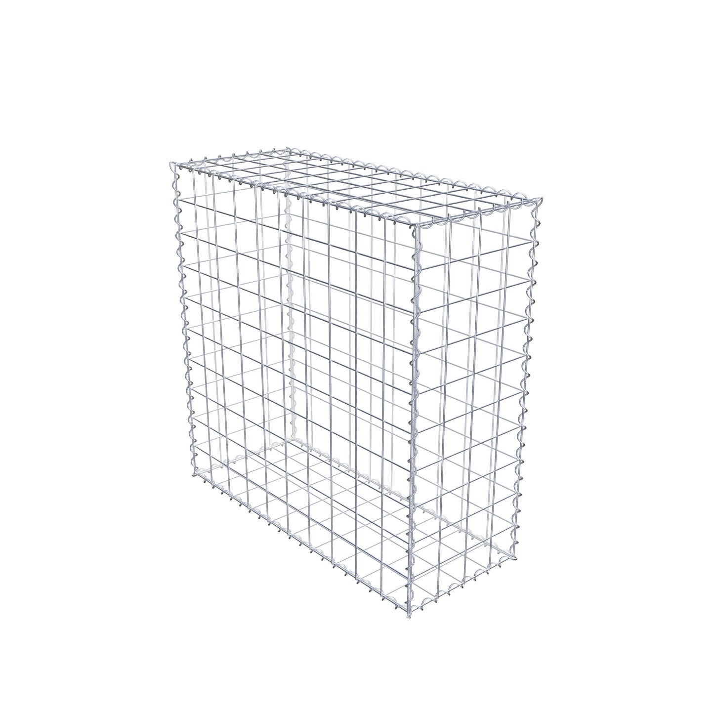 Gabion 100 cm x 100 cm x 40 cm (L x H x D), maskestørrelse 10 cm x 10 cm, spiral
