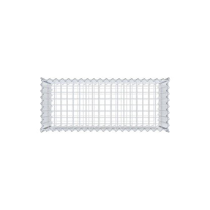 Gabione 100 cm x 50 cm x 40 cm (L x H x T), Maschenweite 5 cm x 5 cm, Spirale