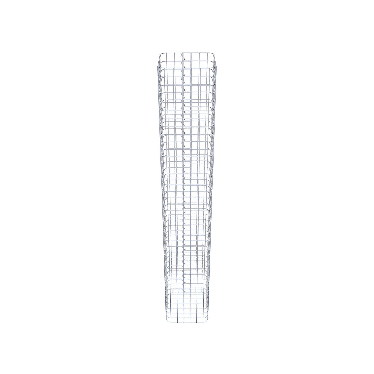 Columna rectangular de gaviones galvanizados en caliente, 32 cm x 32 cm, 200 cm de altura, MW 5 cm x 5 cm