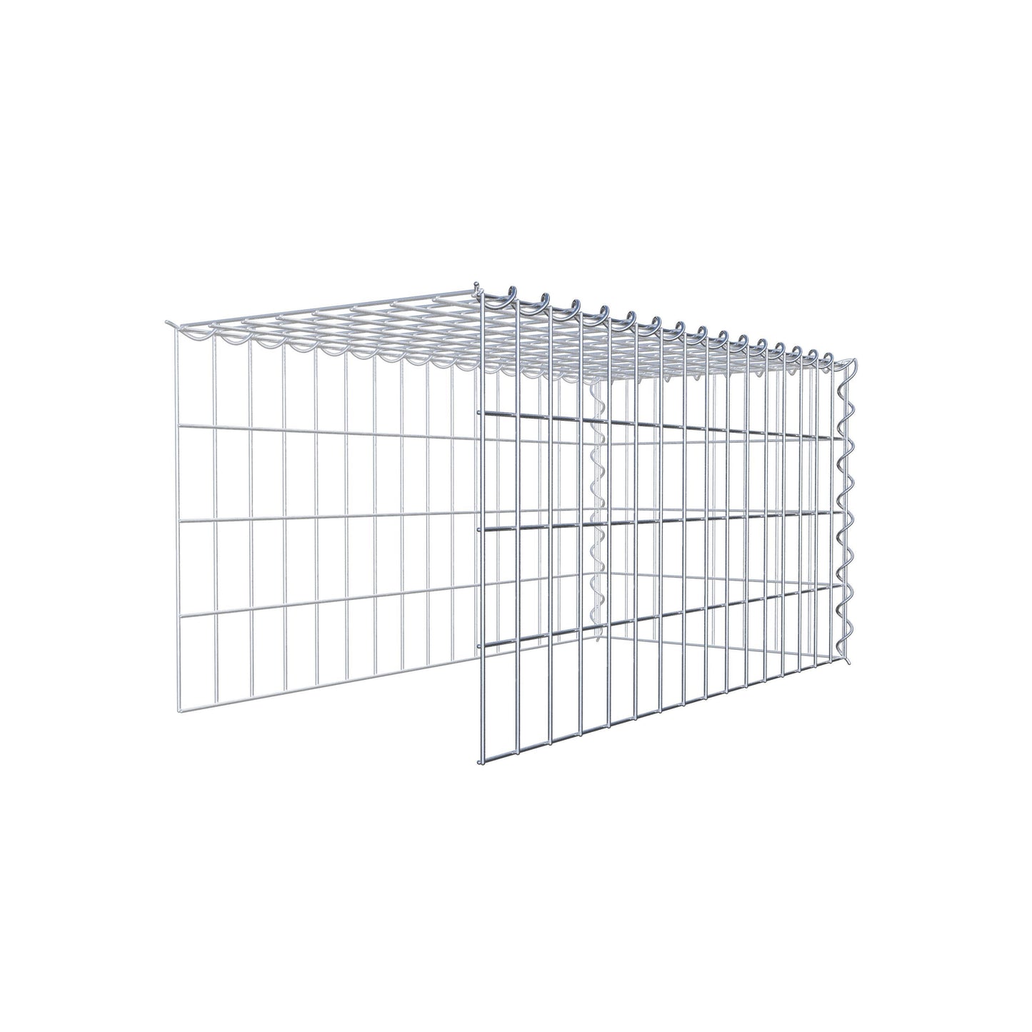 Gavión adicional tipo 4 80 cm x 40 cm x 40 cm (L x A x P), malla 5 cm x 10 cm, en espiral