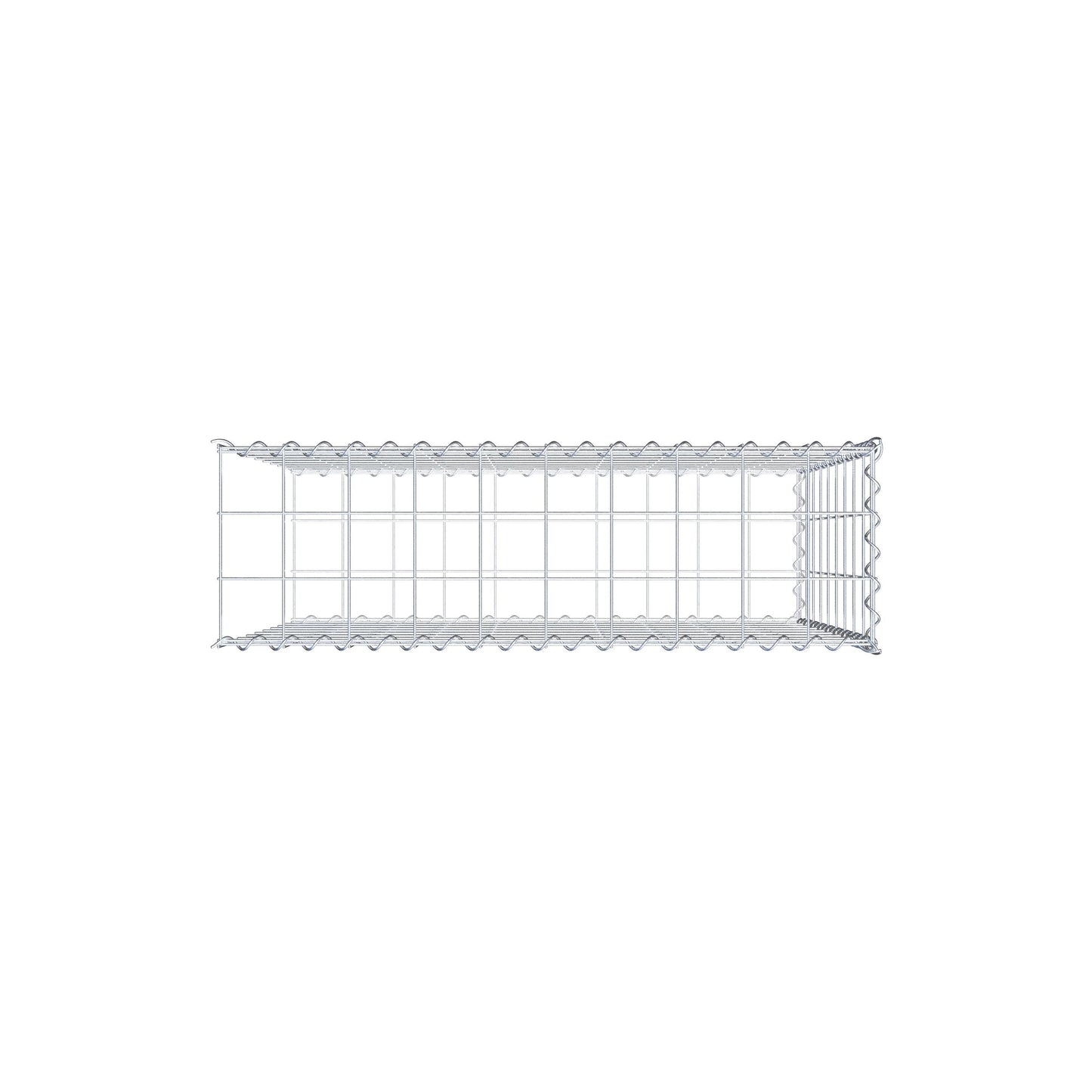 Gavión adulto tipo 2 100 cm x 90 cm x 30 cm (largo x alto x profundidad), tamaño de malla 10 cm x 10 cm, espiral