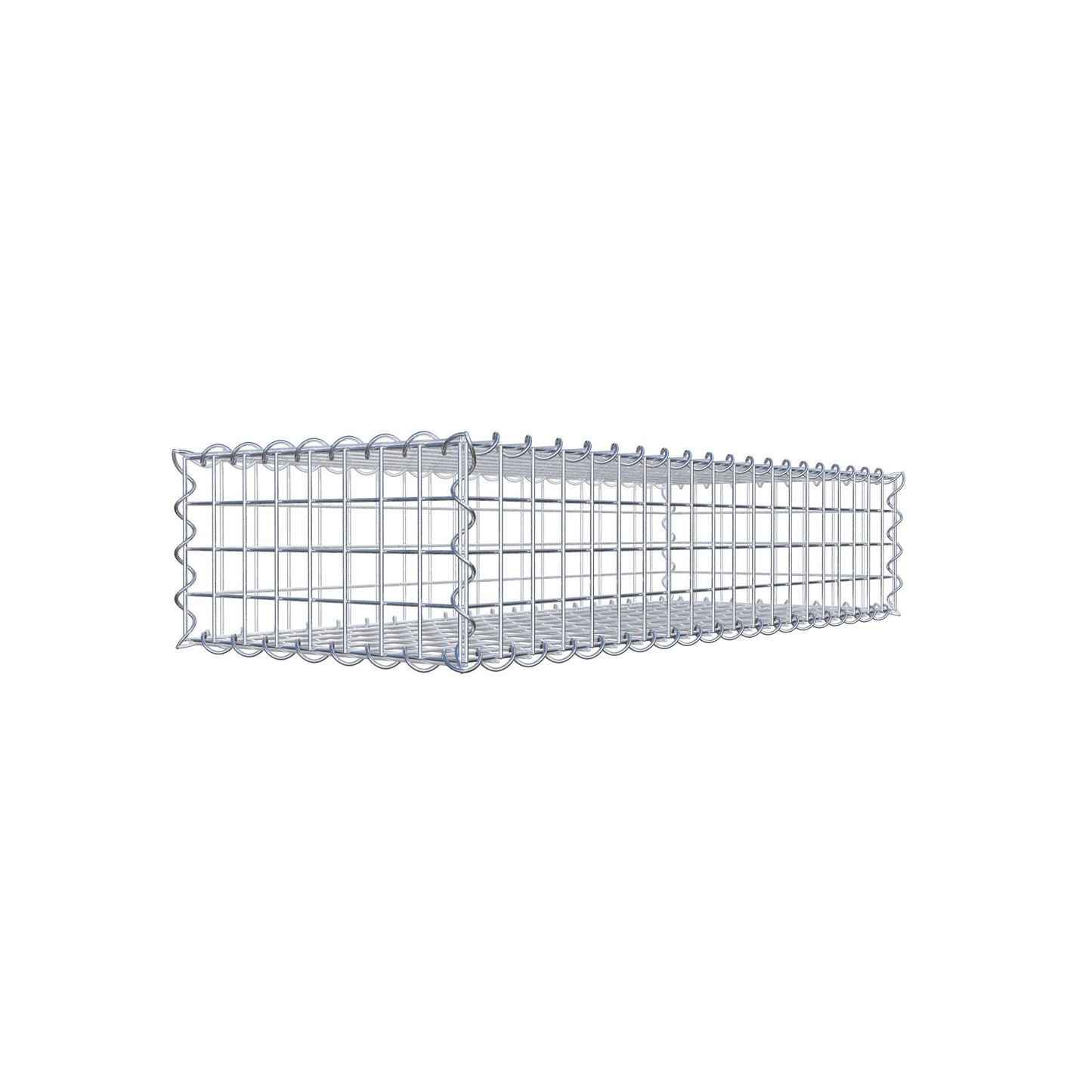 Gabion 100 cm x 20 cm x 40 cm (L x H x D), maskestørrelse 5 cm x 5 cm, spiral