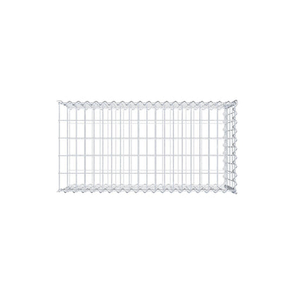 Gavión complementario tipo 2 100 cm x 40 cm x 50 cm (L x A x P), malla 5 cm x 10 cm, espiral