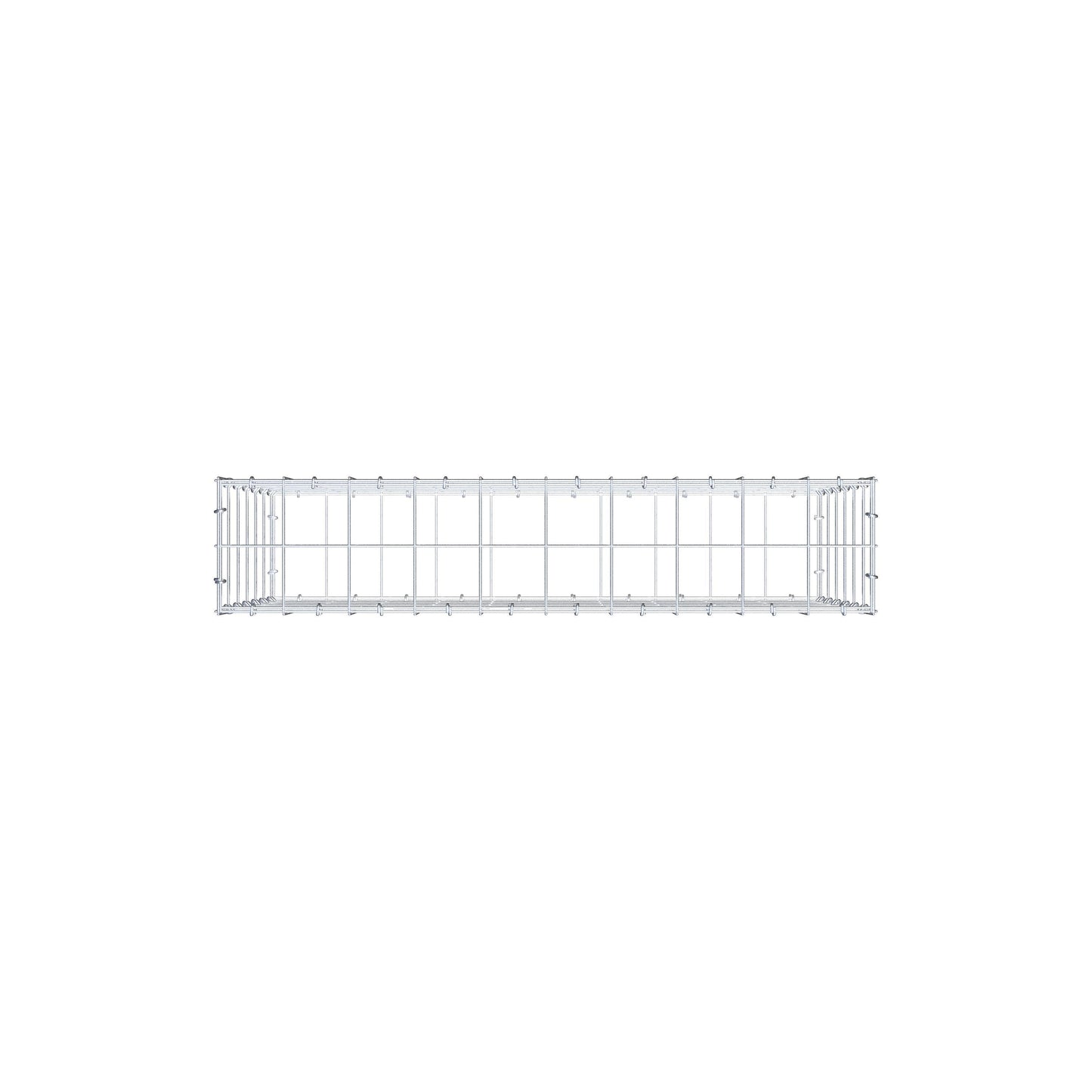 Gabion 100 cm x 60 cm x 20 cm (L x H x P), mailles 10 cm x 10 cm, anneau en C