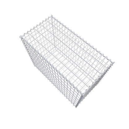 Gabion 100 cm x 80 cm x 50 cm (L x H x D), mesh size 5 cm x 10 cm, spiral